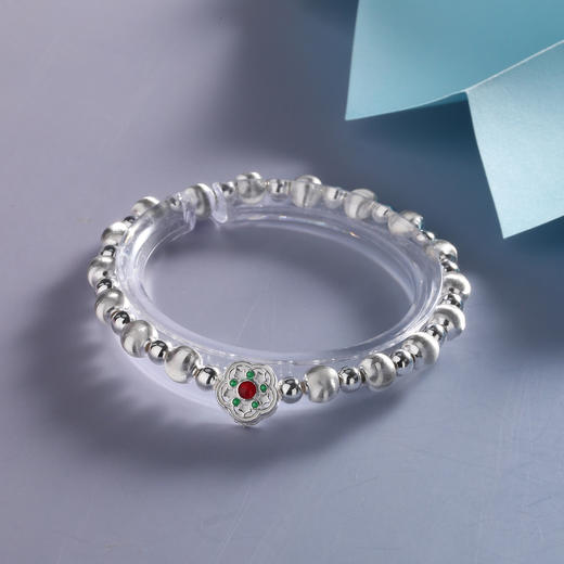【宏艺珠宝】花影凝香·足银手串 商品图1