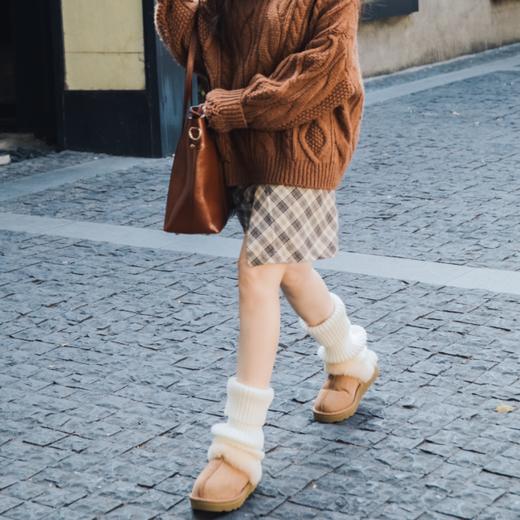 起程厚底包头羊毛拖|羊毛皮一体+包头拖，厚实保暖一脚蹬 商品图3