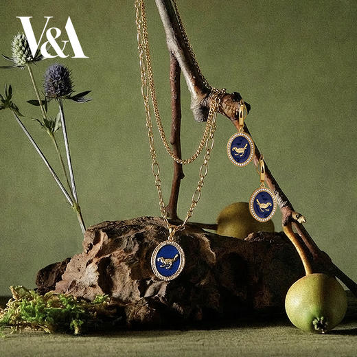 V&A博物馆威廉莫里斯系列草莓小偷靛蓝秘境项链 耳环 商品图0