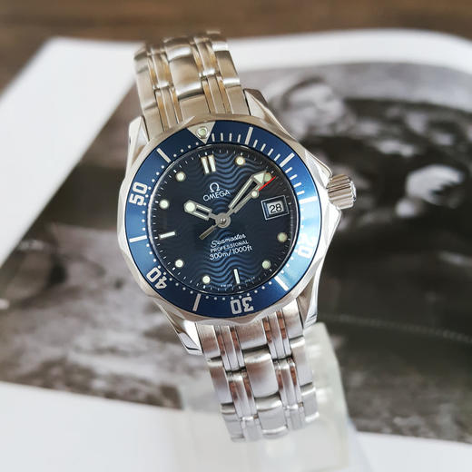 【95新】OMEGA 欧米茄2583.80.00石英机芯日期显示28MM（女款）海马系列精钢160126NJS27 商品图3