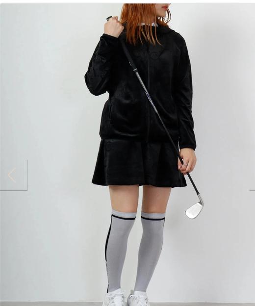 CECIL McBEE green 高尔夫女士 丝绒缎面短裙 松紧腰半身裙 垂坠感 商品图5