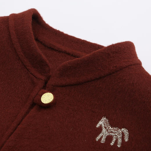 RE410斯尔丽26春季新款绵羊毛金丝刺绣款新中式韵味双面手工马夹 商品图5