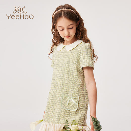 【英氏】【110-170】女童短袖小香风连衣裙 商品图6