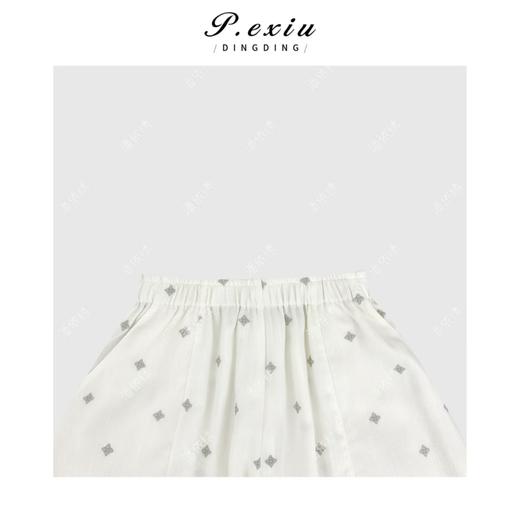 04-3潘依绣丁丁宠粉松弛感复古印花松紧腰阔腿休闲裤Q58412 商品图2