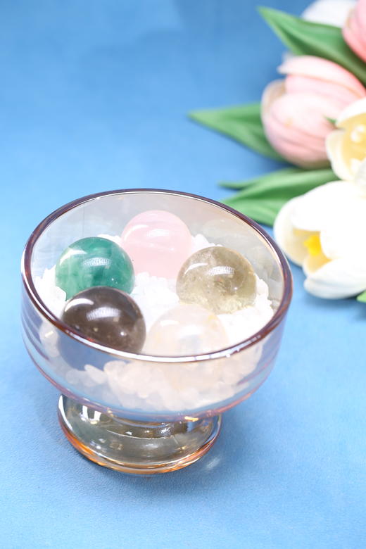 迷罗元和堂 | 五行聚•阵 | 水晶球配碎石配玻璃高脚杯 | 球型款【器悟雅玩】 商品图2