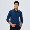 德鲨男装长袖翻领T恤2026春季新款蓝色上衣体恤棉质POLO衫 商品缩略图1