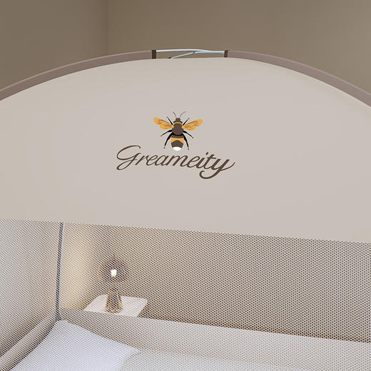 【品牌直发】加倍生活 双开门蒙古包蚊帐 3色可选家用新款卧室免安装儿童防摔尘可折叠纹帐 商品图6