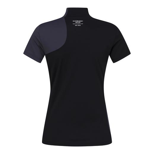 Master bunny 高尔夫女士 开叉领口 拼接竖条纹针织短袖T恤 舒适透气 商品图12