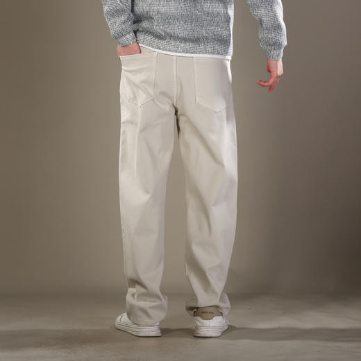 DRONKOO 2026 正常腰右袋破缝夹唛弹力中厚牛仔长裤 商品图4