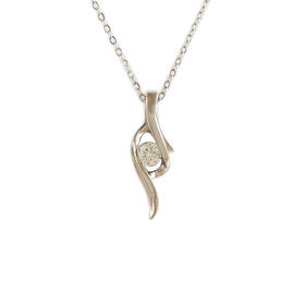 【天然正品】PT950铂金时尚设计款0.105克拉钻石吊坠项链170126NJS15
