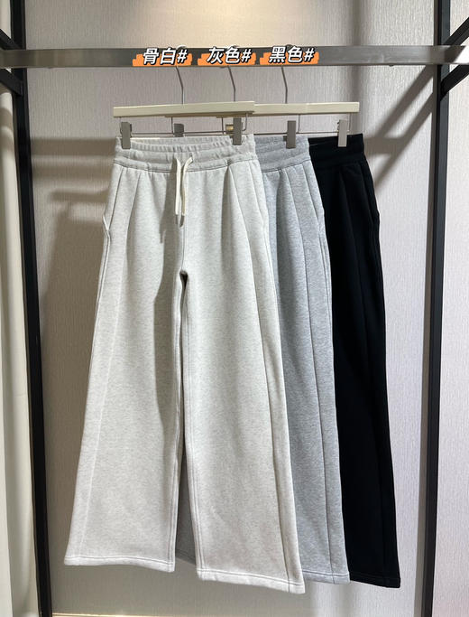 越南产Lu家Scuba系列女士加绒直筒阔腿裤020302 商品图0