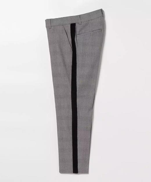 BEAMS高尔夫女士侧条纹格纹长裤 商品图8