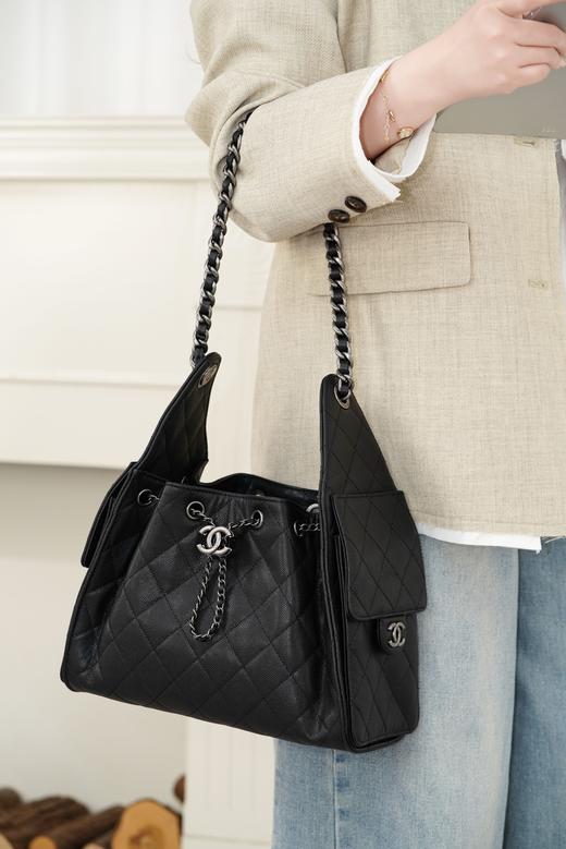 香奈儿 26c新款 25bag 黑色古银鱼子酱 小号（LZ） 商品图8