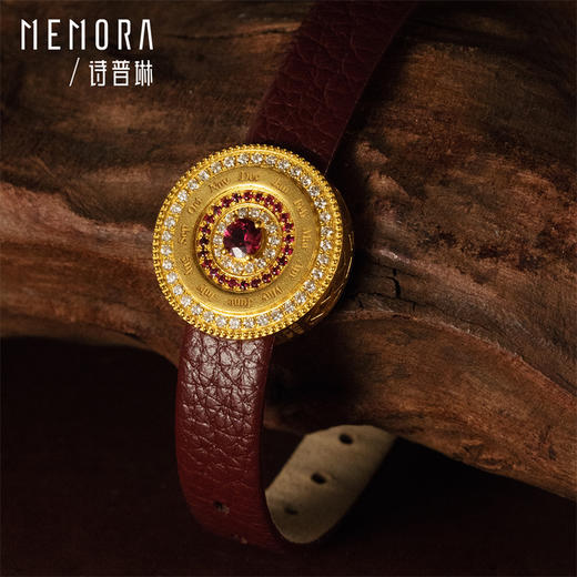 时光印记足金项链 黄金钻石红宝石一款两戴项链腕饰MEMORA诗普琳LN532502 商品图3