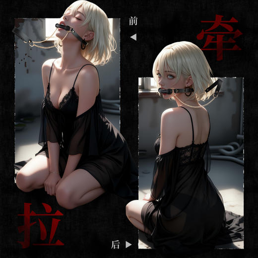 【情趣用品】谜姬 牵引口球SM施虐调情【控价产品，先联系负责人备案，再申请白名单】 商品图9