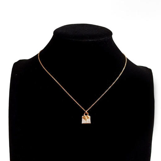 【闲置】Hermes爱马仕H109614B 00玫瑰金满钻Birkin项链 链长约40cm 女士 300126NJS46 商品图8