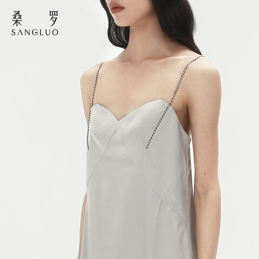 清冷优雅』桑罗23姆米重磅吊带裙桑蚕丝睡裙女家居服外穿 商品图2