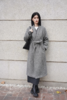 大披肩领超大摆双面手工中腰系带超长款大衣 商品缩略图3
