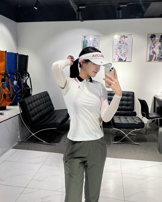 M&L*新款春夏女士防晒长袖上衣来了！🇰🇷渠道订单，今年最新3色出 ，客供进口面料，一如既往的亲肤无感 ，丝滑冰感🧊触感让你想一穿再穿！很大方的设计，清新撞色，打球🏌️‍♀️日常休闲均可！ 商品图6