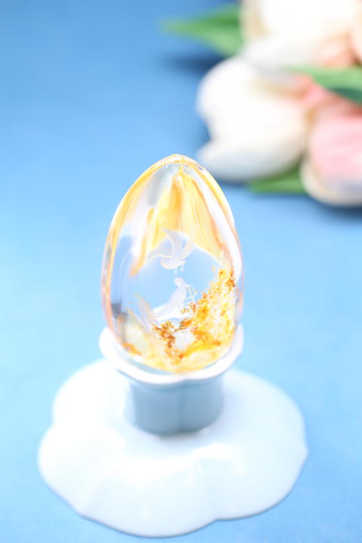 迷罗元和堂 白水晶黄胶花精雕喜鹊摆件 喜上眉梢高约7.9cm【器悟雅玩】 商品图3