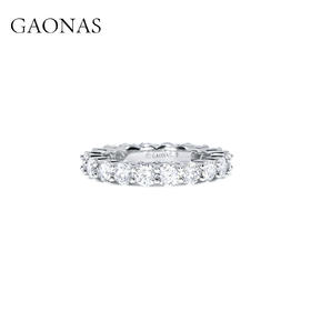 GAONAS高纳仕 新款百搭满钻排戒闪钻小巧精致首饰设计高级感珠宝