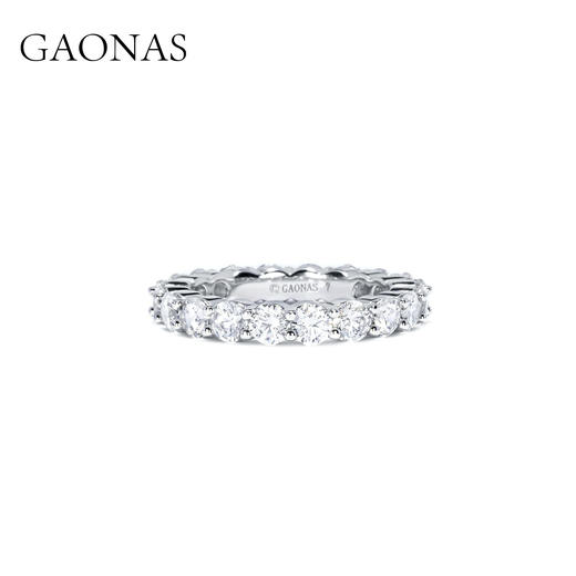 GAONAS高纳仕 新款百搭满钻排戒闪钻小巧精致首饰设计高级感珠宝 商品图0