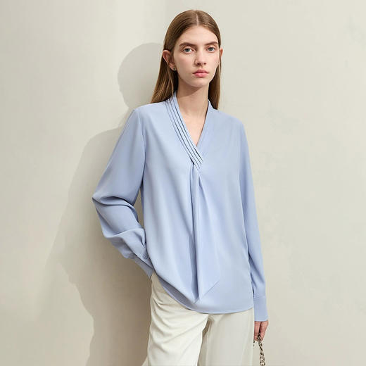 2件立减20元！】2026春季松弛感新款衬衫 AVANN 棉&缎面&雪纺长袖衬衫衬衣 商品图9