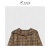 04-6潘依绣丁丁宠粉韩系简约格子下摆抽绳连帽衬衣 W-62522 商品缩略图2