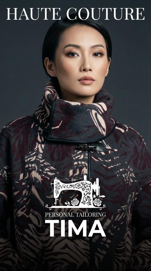 HN 双面穿围巾款撞色双面手工大衣 商品图0