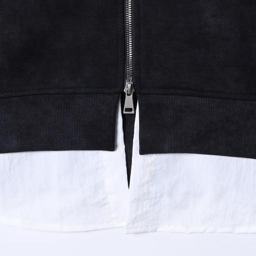 SDSA男装2026新款高贵轻奢韩版复古下摆拼接撞色拉链立领卫衣百搭 商品图2