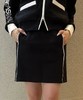 BEAMS GOLF 女款 斜纹黑白配色立领外套+抽绳短裙套装 弹力舒适防紫外线 商品缩略图2