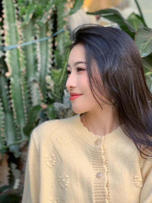 【百图lulu定制】【烟花针织开衫】琥珀纽扣 烟花纹理 绒感 针织开衫 商品图6