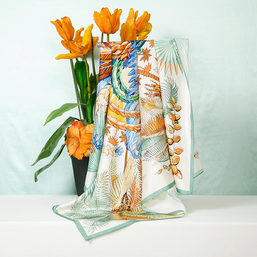 鑫缘 真丝素绉缎大方巾 HA4696 商品图9