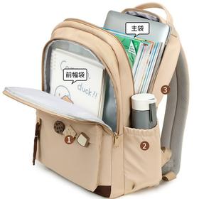 日系书包初中女生大容量高颜值小众简约双肩包高中学生休闲ins风