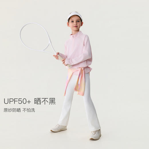 马克珍妮轻氧运动女童慢跑速干网眼T恤2026年春装新款560229 商品图2