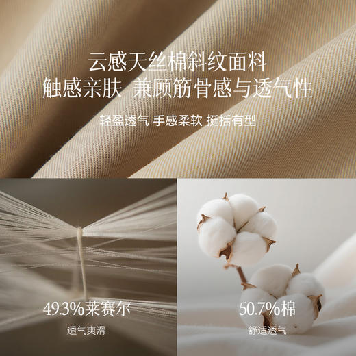 【严选】诗凡黎撞色立领天丝棉夹克外套2026春新款松紧下摆翻领工装风衣女7H2210171 商品图4