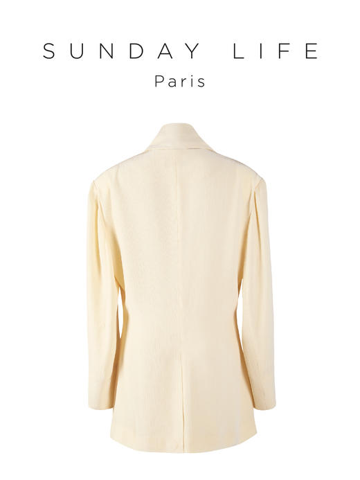 宽松廓形醋酸光泽肌理感休闲西装外套 商品图5