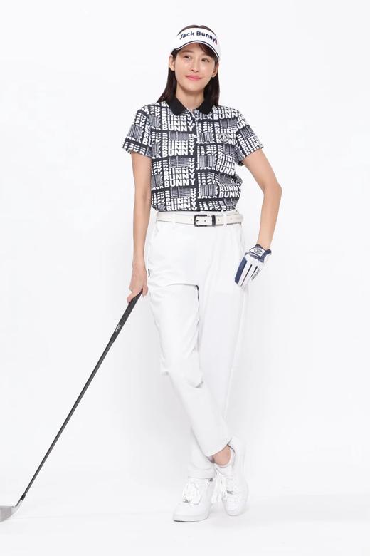 Jack Bunny 情侣款 女士高尔夫 秋季新款 字母印花polo衫短袖 弹力透气 商品图8