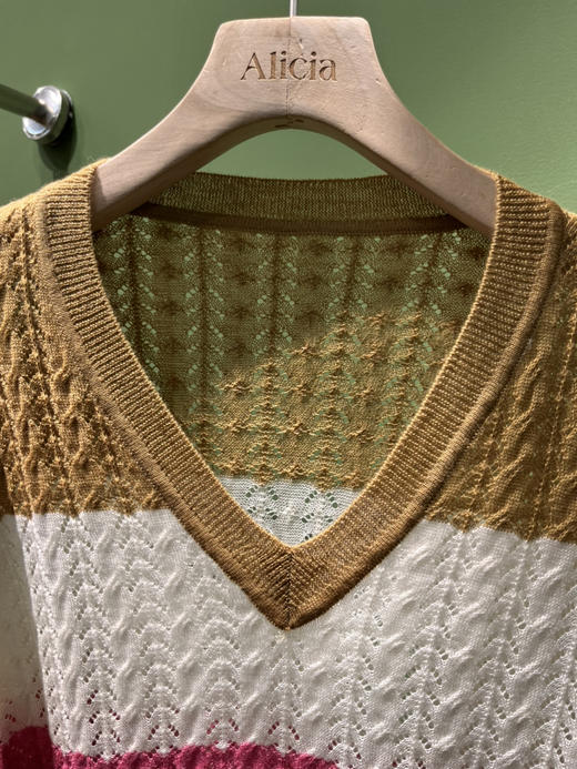 原单新款V领撞色针（均码90-135可穿） 商品图1