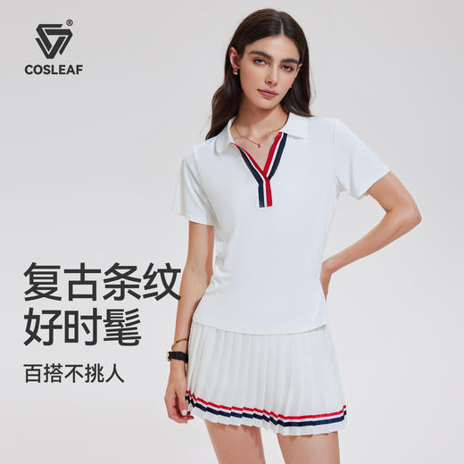 【v领POLO衫】科里芙网球训练服透气速干网球服羽毛球服 商品图2