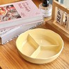 【花型三格深盘】陶瓷色釉家用加深分格餐盘早餐减脂分菜盘一人食餐具 商品缩略图5