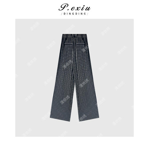04-3潘依绣丁丁宠粉亚麻人丝松弛感高级阔腿休闲长裤 W-62249 商品图2