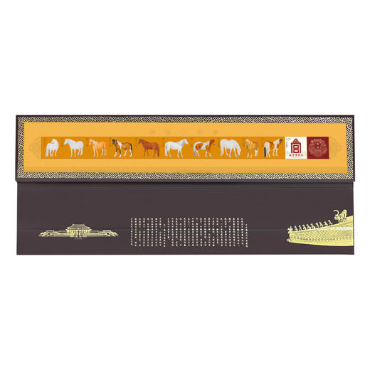 （现货，热卖中）《国宝十骏图》（金箔版） 故宫馆藏原作复刻 荧光工艺 马年文化礼藏 商品图1