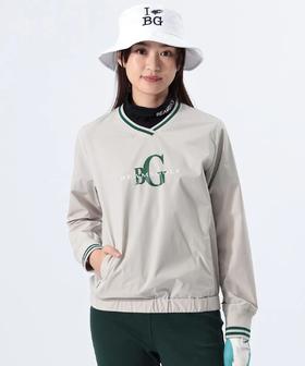 BEAMS高尔夫女士 防水弹性V领宽松长袖套头衫