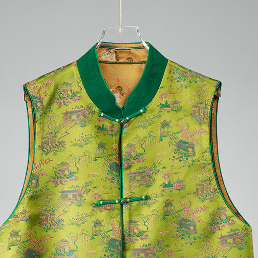 ³【南宋新中式国风盘扣马甲】可双面穿 提花圆领 时尚老钱风 619014XN03-SD-NSSF 商品图1