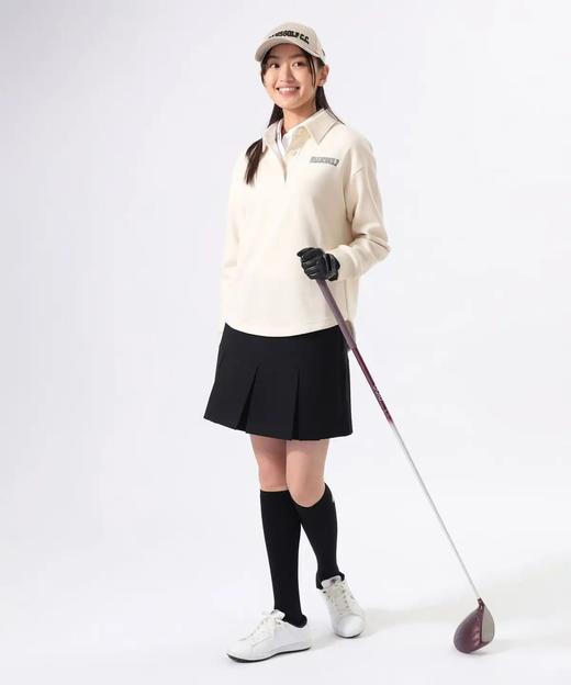 BEAMS 女士高尔夫 秋冬 弹力a字纯色百褶裙 运动百搭防走光 商品图6