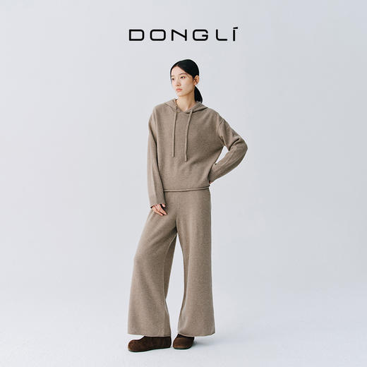 东黎 • 复苏的呼吸 春日游望 山羊绒女士轻盈保暖连帽套衫 6144 商品图2