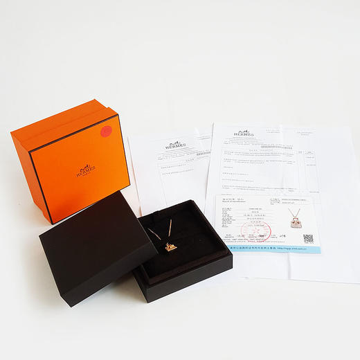 【闲置】Hermes爱马仕H109614B 00玫瑰金满钻Birkin项链 链长约40cm 女士 300126NJS46 商品图1