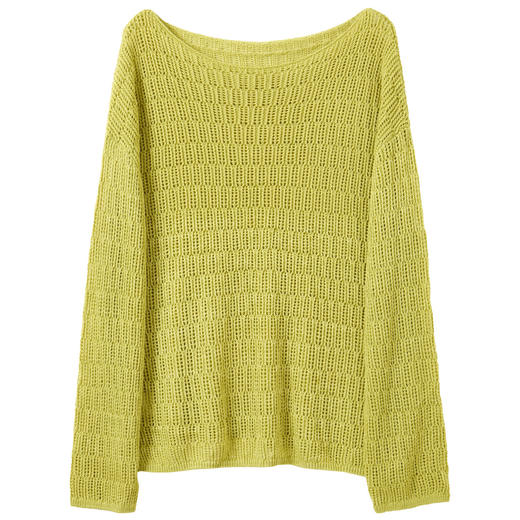 三彩2026春季新款宽松一字领针织衫轻盈肌理感套头毛衫长袖气质M 商品图4