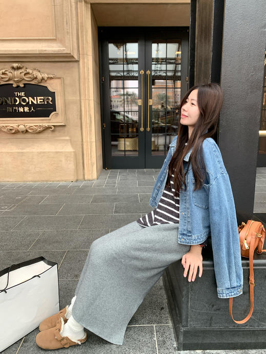 <曾小咸推荐>现货秒杀 ！微信超特价！韩系黑白条纹毛织T恤 日常159.99 立减80 秒杀79.99！！ 商品图12